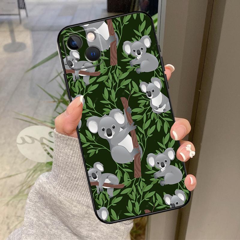 Cartoon Painting Animal Koala Case For iPhone 17 Air 16 15 14 13 11 12 Pro Max Plus 12 13 Mini 16e 17 Pro Max Back Cover