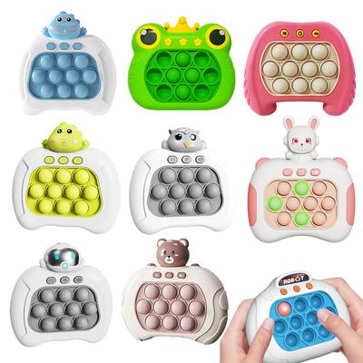 Pop Light Fidget Game Quick Push Bubble Game Rukojeť pro chlapce a dívky Antistresový s LED herním automatem Úleva