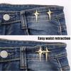 Taillenschloss festziehen Wiederverwendbare Metall-Jeans-Taillenschnalle Stern-Druckknopf Hose Pin Einziehbare Broschen Taillenverengung