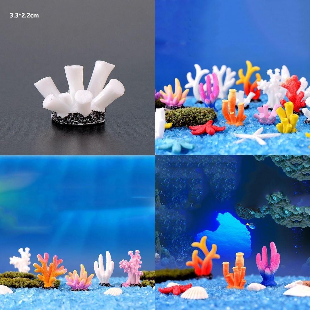 Colorful Resin Coral Ornament For Aquariums And Fish Tanks