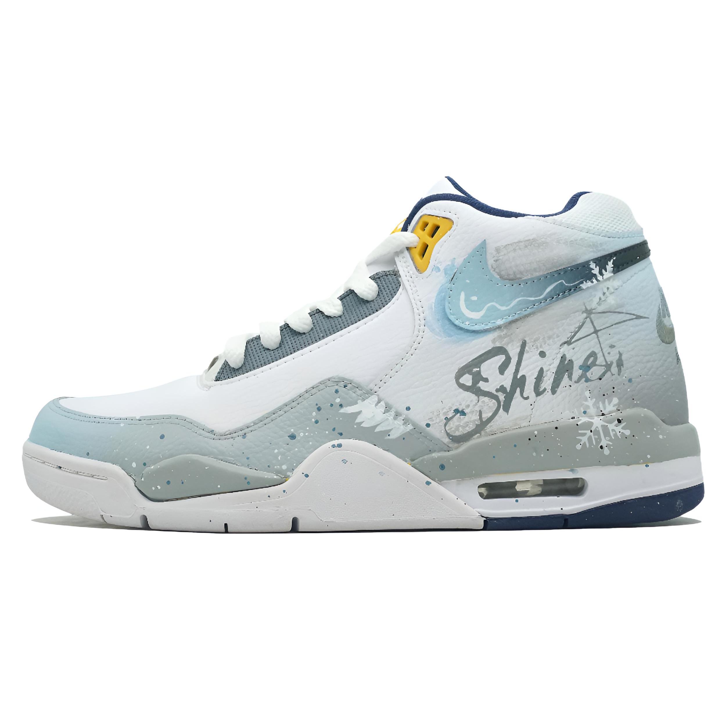 

Nike Flight Legacy Winter Season Leather Abrasion Resistant Slip Resistant Mid top Vintage Basketball Shoes Men s BQ4212-102(Team1321-) 40.5