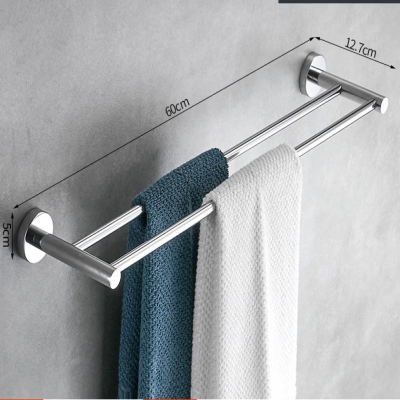 Cmaos Double Rod Thickened Stainless Steel Towel Rack