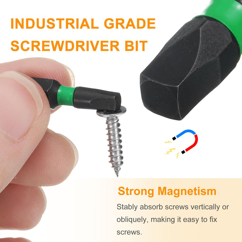 2/4/8pc SQ0/SQ1/SQ2/SQ3/SQ4 Square Screwdriver Bit 1/4" Hex Shank 25mm/1" Length Magnetic 4 Point Head Hex Bits Screw Driver Bit
