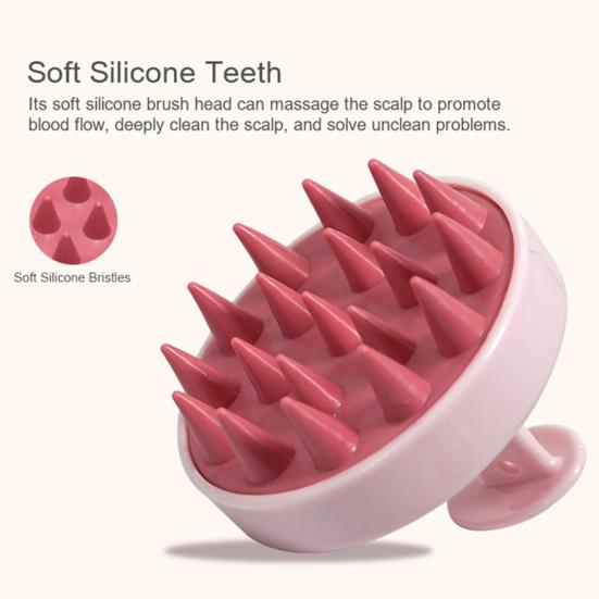 Shampoo Brush Ergonomic Handle Scalp Massager with Soft Rubber Bristles Relaxing Scalp Massage Tool Hair Care