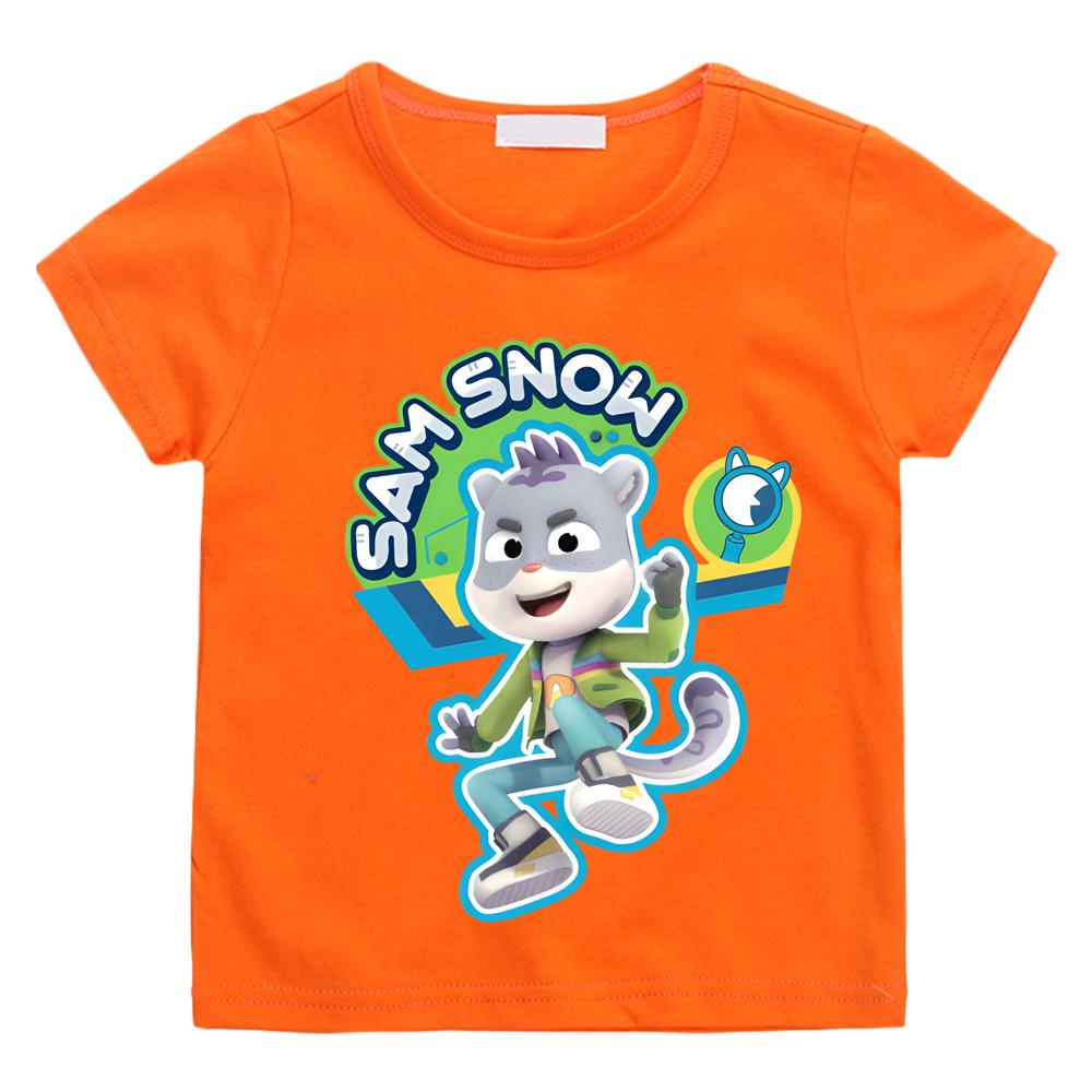 

The Creature Cases SAM SNOW YOUTH TEE Cartoon Print Cute Manga Cotton T-shirt Crew Neck Cartoon Boys Girls Kawaii T Shirt 6T помаранчевий