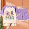Children's LBB Short-sleeved T-shirt Set, Summer Girls' Casual Pure Cotton Set