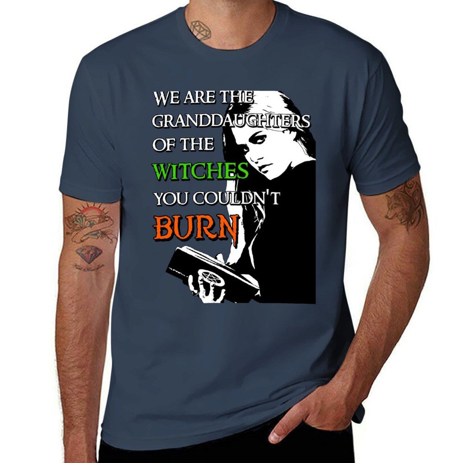 We Are the Granddaughters of the Witches you Couldnt Burn Modern Wiccan Design TShirt Soft Lightweight Cotton TShirt S