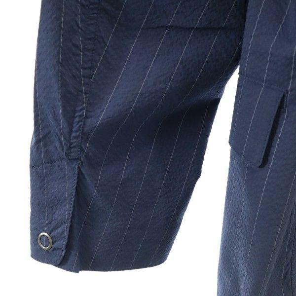 Ungetragen Johnbull Streifen Sakko S Marineblau Seersucker Herren Gebraucht