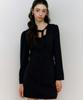 Neimkategoli Nina Color Block Ribbon Tie Dress_Black