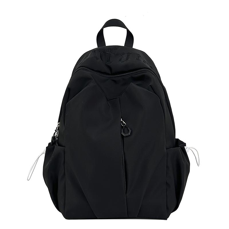 Student Schoolbag Men's Large Capacity Backpack Women's Solid Color Backpack