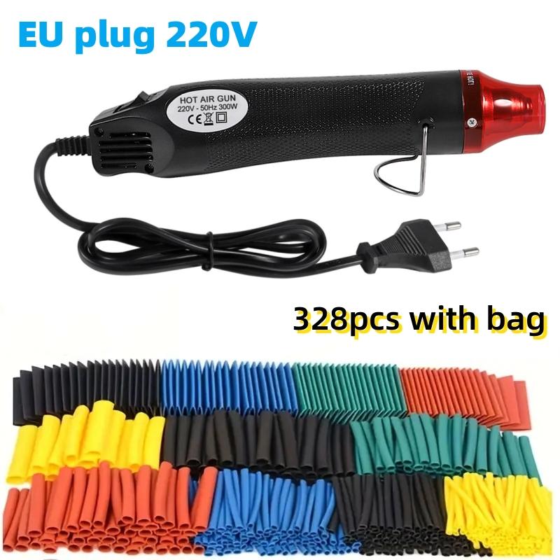 300W Hot Air Heat Gun 328pcs Heat Shrink Tube With Hot Air Guns Kit EU US 110V 220V Heat Shrink Tubing Kit 2:1