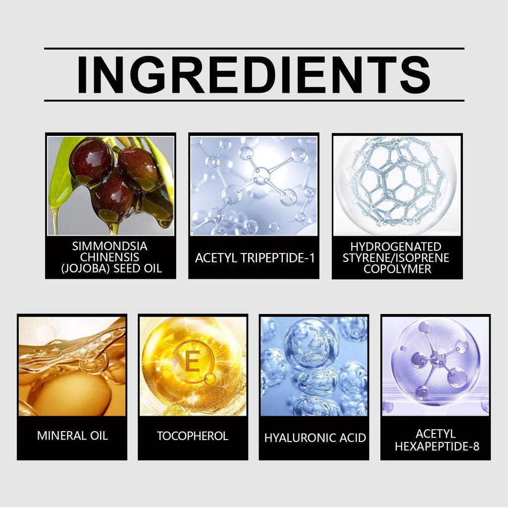 OUHOE Moisturizing Lip Balm with Hyaluronic Acid Peptides for Long-lasting Hydration, Improves Lip Lines, Suitable for Lips 15g