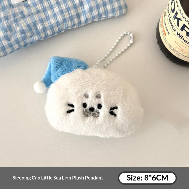 Plush Seal Keychain Cartoon Animal Doll Bag Pendant Cute Sea Lion for Kids Birthday Party Gifts