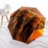1 PC Automatic Folding Umbrella - elephant Pattern, Portable & Foldable Design with 8 Ribs, Christmas Birthday Gifts