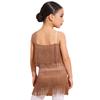 Vestido de Danza Latina para Niñas con Borlas, Flecos Asimétricos, Pedrería Brillante, Recorte, Disfraz para Actuación en Escenario