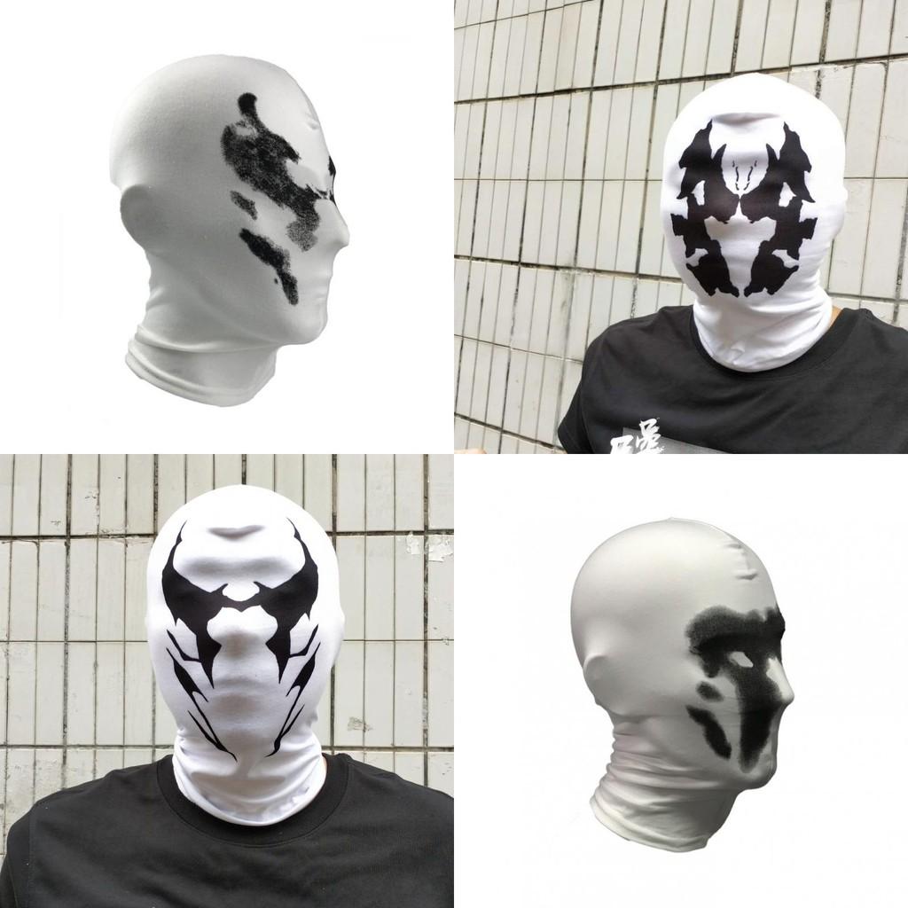 2020 Watchmen Rorschach Maske Cosplay Kapuzierte Gesichtsbedeckung für alle Jahreszeiten und Geschlechter