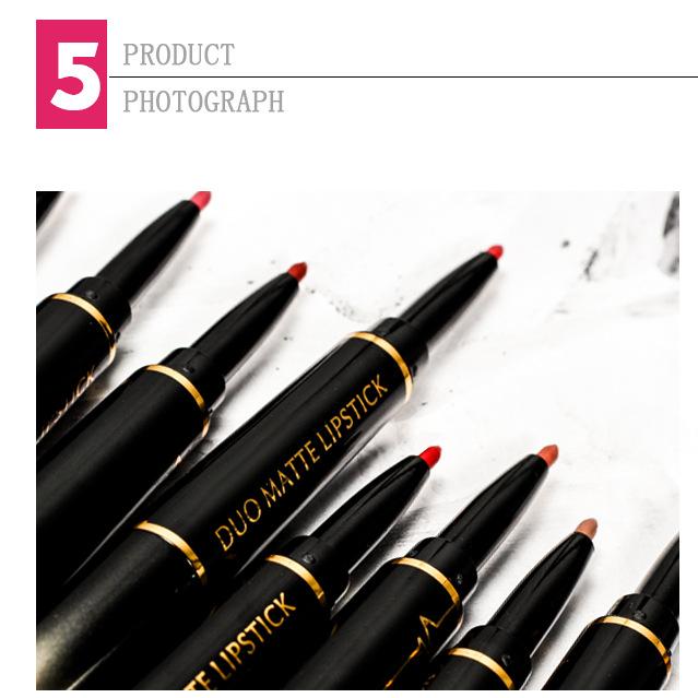 2 IN 1 Lip Liner Lipstick Matte Velvet Natural Nude Lipstick Pencil Highly Pigmented Long Lasting Lip Liner Makeup Cosmetics