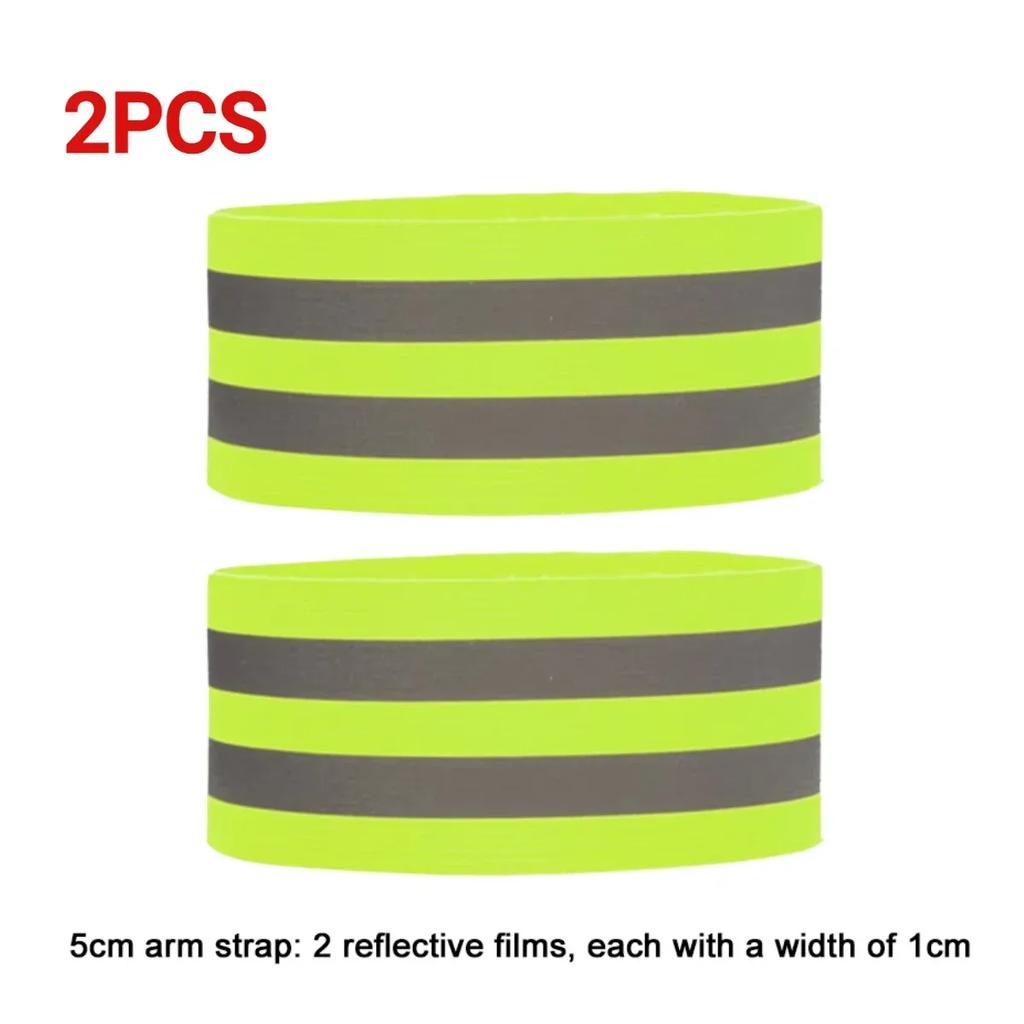 1-5PCSReflective Armband Adjustable Reflective Bracelet Strap High Visibility Safety Reflector for Night Walking Cycling Running