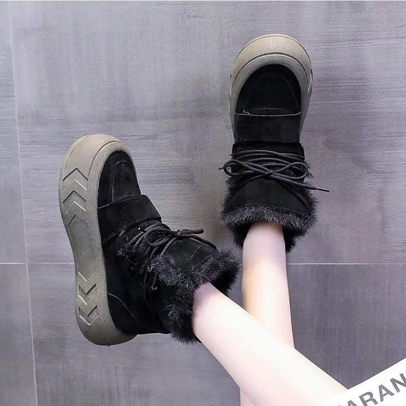 

Женская обувь на шнуровке Женские зимние ботинки коричневые на высокой платформе рабочие со шнурками байкерские большого размера теплые готические стильные New Rock 40