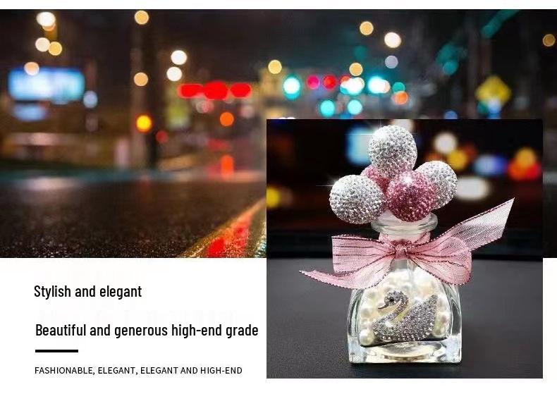 High-End Diamond-Inlaid Car Ornament with Confession Balloon