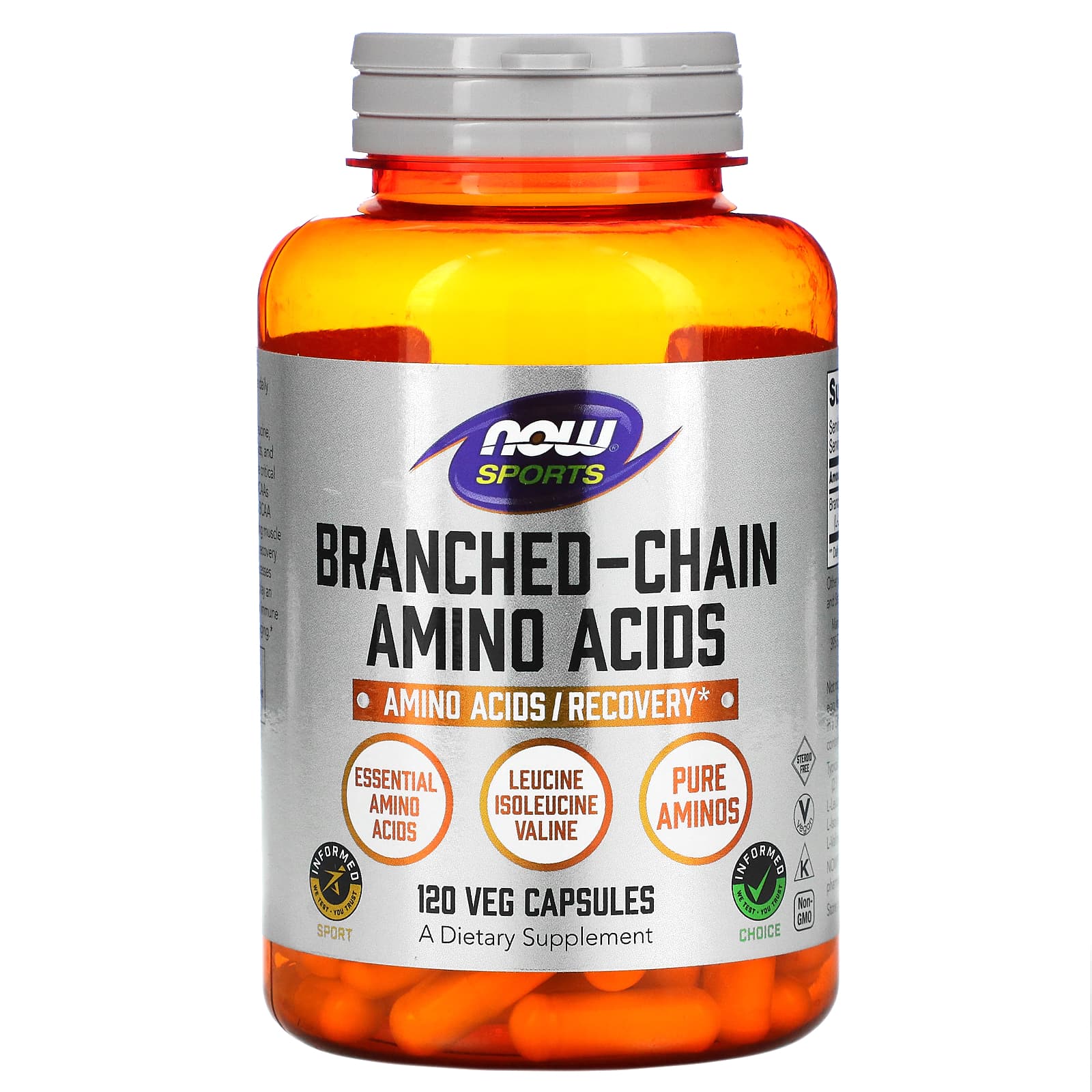 

NOW Foods, Sports, Branched Chain Amino Acids, 120 Veggie Capsules