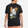 Nike Plant Pattern Print Round Neck Casual T-Shirt Men Tops Black DQ1034-010
