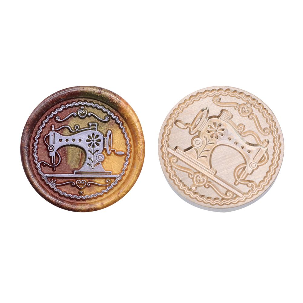 

25mm Stamp Head Without Handle Round-shaped Sealing Wax Copper Head DIY Manual Account Invitation Envelope for Gift Scrapbooking