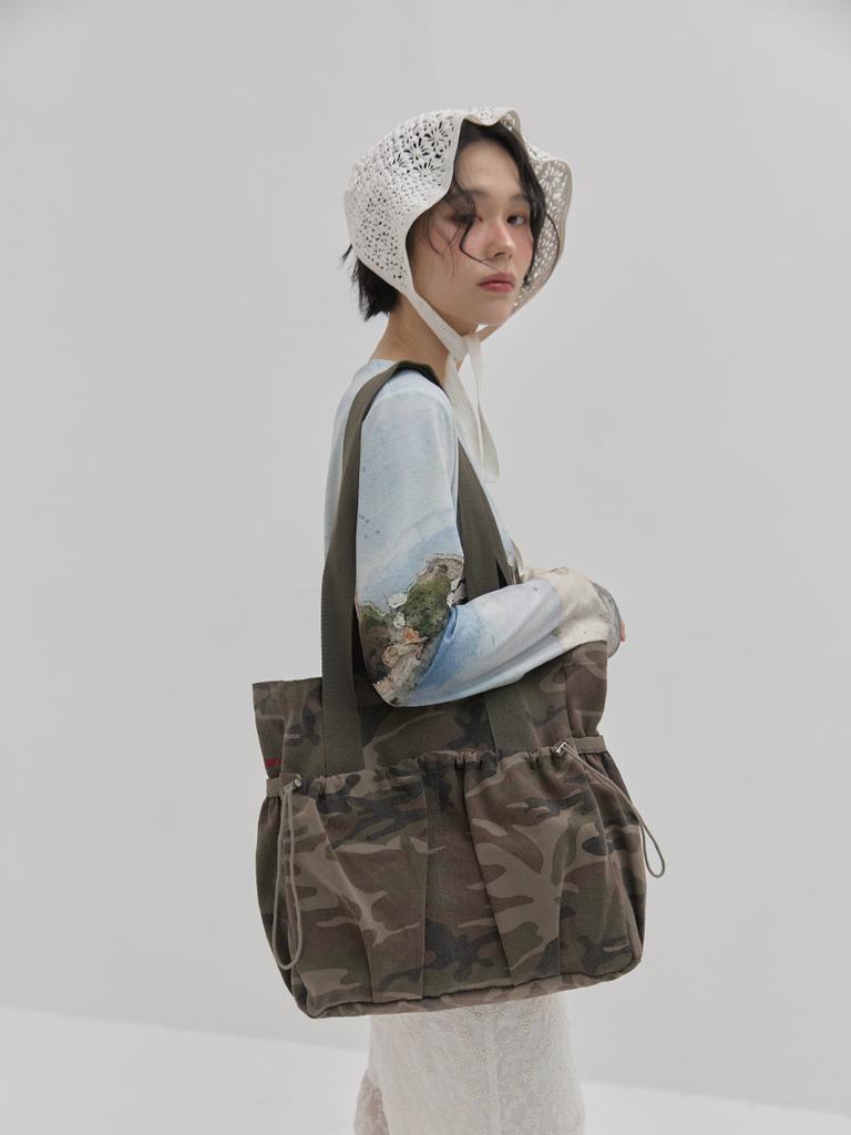 Peeves Peeves Camo Canvas Tote Bag / Khaki