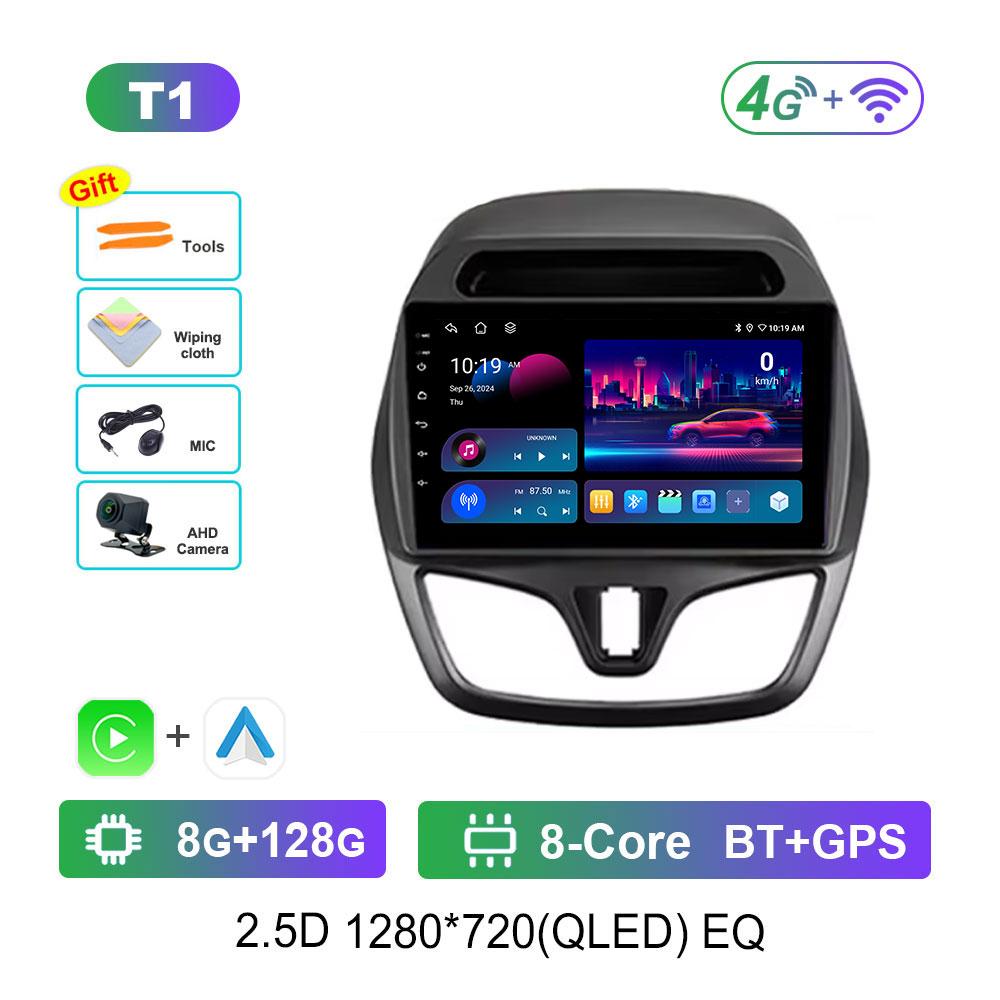 Auto Video Multimedia Player DSP Stereo 2.5D Bildschirm für Chevrolet Spark Beat 2015 - 2017 Navigation GPS Android 14 System WiFi