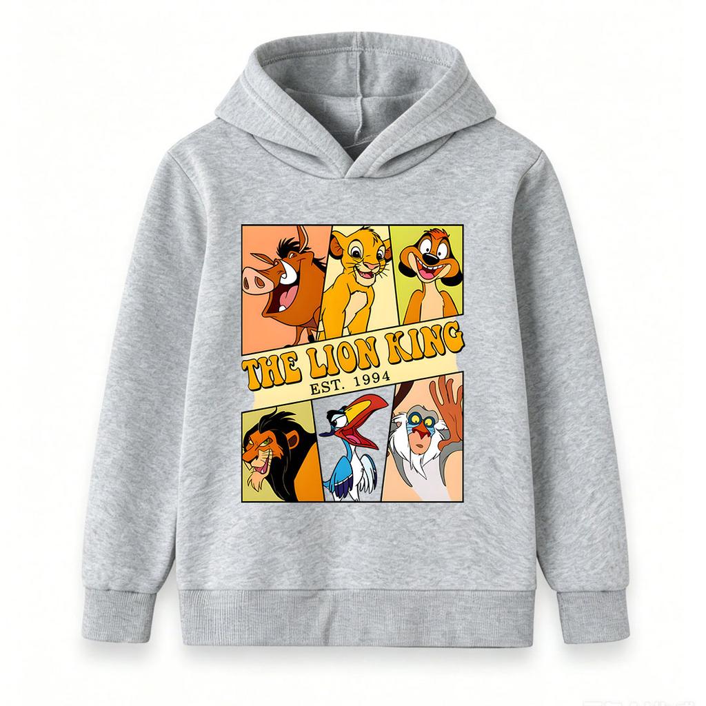 Kids Boys Girls Crewneck Hoodie, 1994 Retro Classic Animal Themed Printed Casual Pullover Sweatshirt, Soft Warm Long Sleeve Top for Daily Outdoor