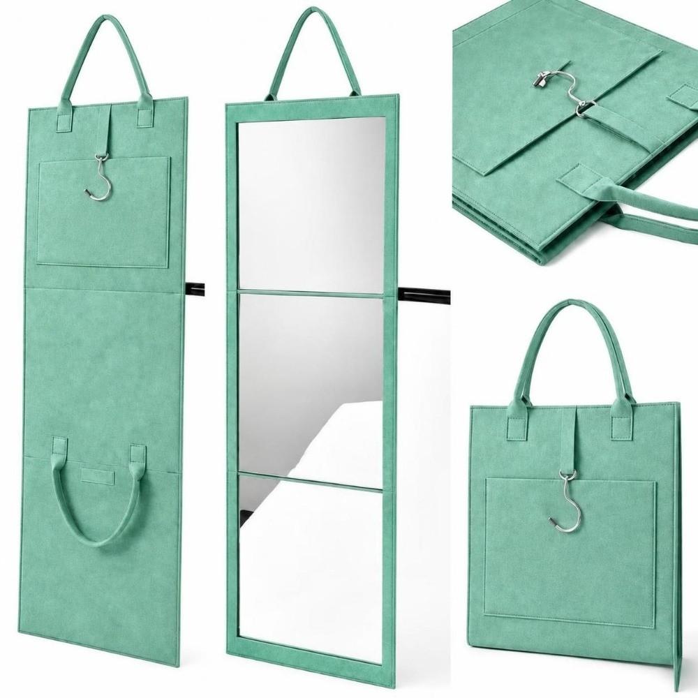 Foldable Travel Mirror Shatterproof Makeup Mirror Makeup Mirror Full Body Mirror Dormitory