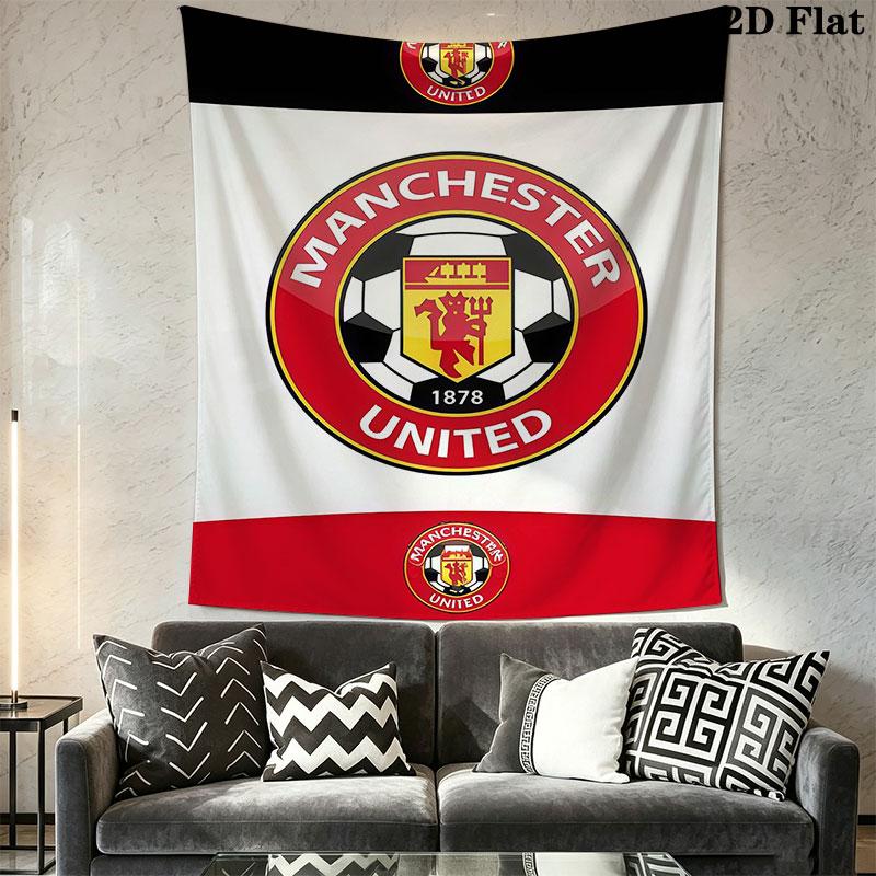 Man Utd G Wall Hanging Printed Fabric Blanket Decorative Tapestries for Bedroom Living Room Home Decor