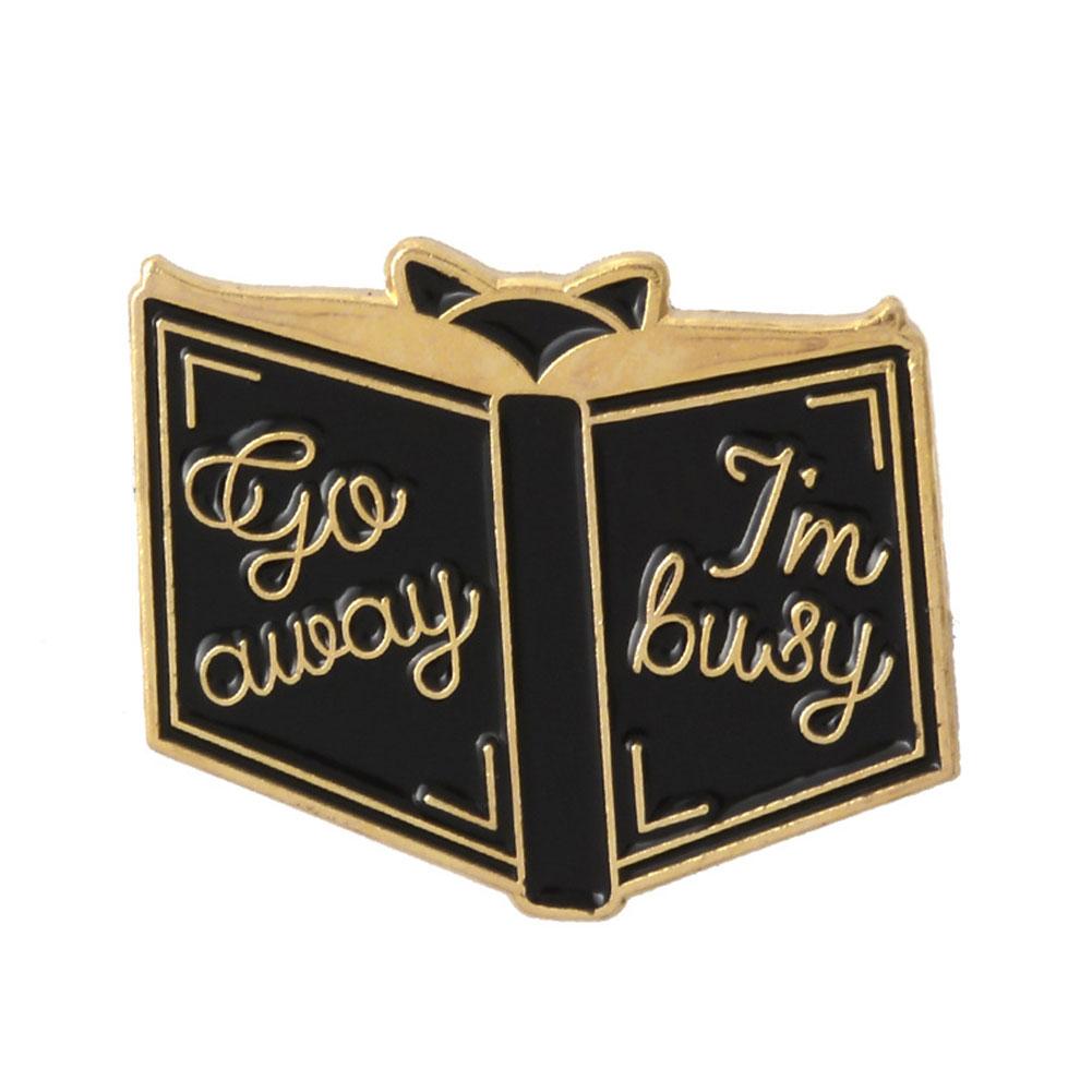 Book Enamel Pin Magic Book Magic Ball Roll Of Paper Reading Badges Literary Lapel Badges