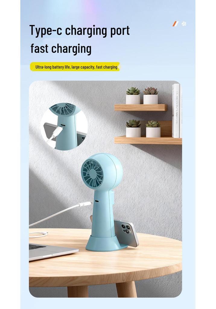 2026 Silent USB Desktop Mini Fan with Long Battery and Digital Display - Customizable Gift
