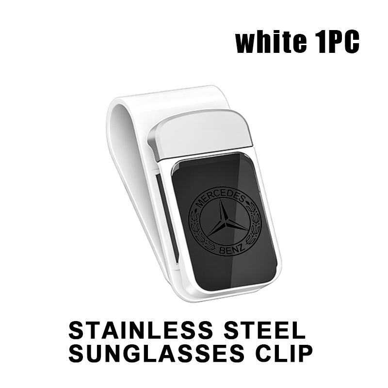 For Benz Car Sunglasses Clip Card Ticket Holder Stand Fastener Eyeglasses Accessories AMG W213 W124 W108 W126 Exclusive W204
