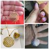 Flower of Life Sacred Geometry Necklace Stainless Steel Mandala Neck Chain Women Men Viking Vintage Universal Spiritual Jewelry
