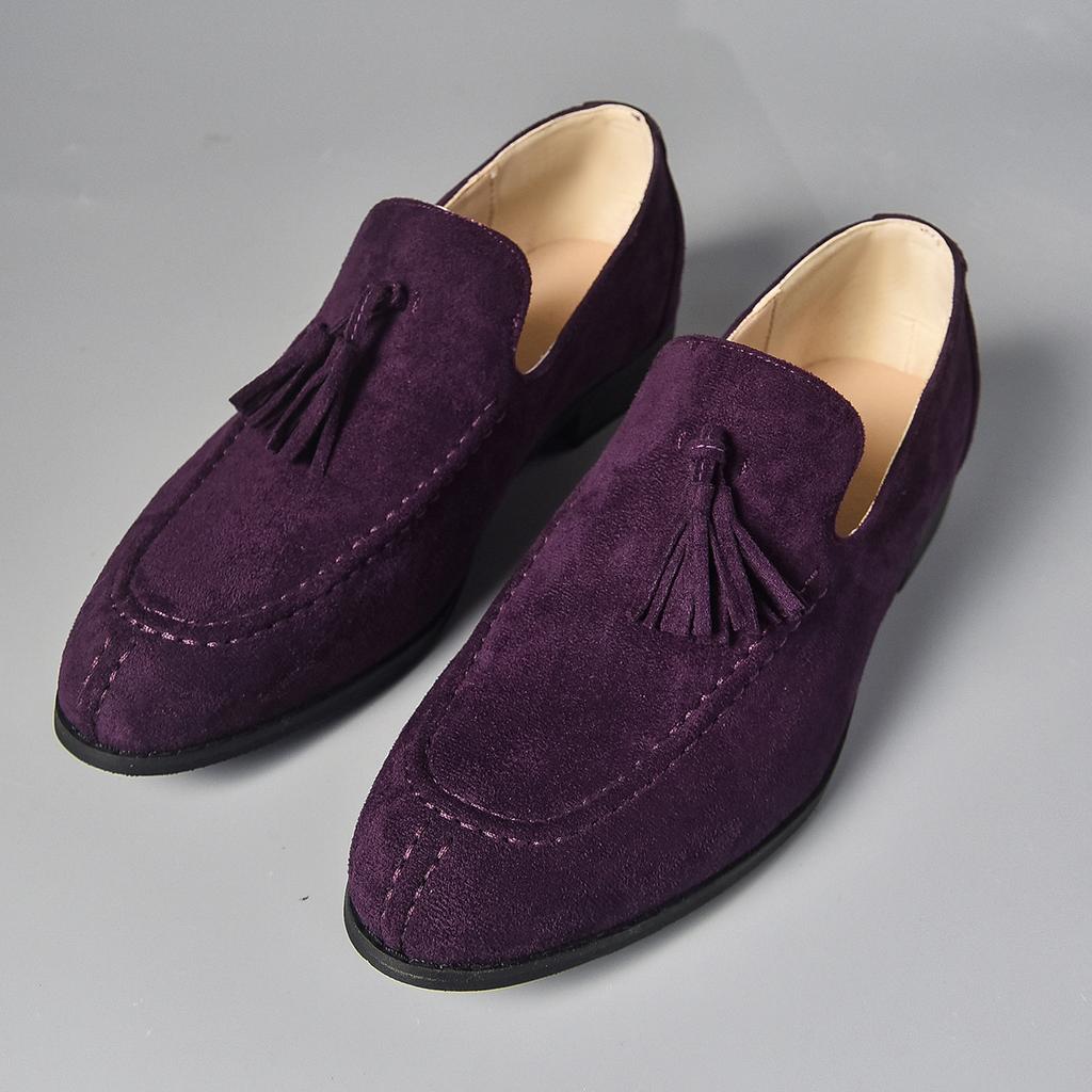 Fang Hee Autumn Casual Shoes  Business Formal Shoes One Step Stepping Tassel Lefu Shoes Large Men's Shoes