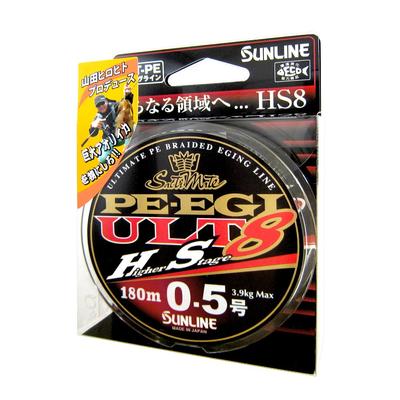 SUNLINE PE šňůra Saltmate PE Egi ULT HS8 180m 8 pramenů Světle zelená Ne. 0,5 3,9 kg Bílá, Růžová,