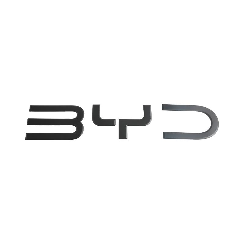 

Car Badge Letter Logo Blackened For BYD Shark 6 3D Cover Sticker Front Back Decorative Car Sticker For BYD Shark 6 Accessories BACK PART матовий чорний колір