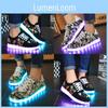Unisex Kolorowe Buty LED ze Świecącą Podeszwą USB Ładowane Wiosna Lato Buty do Tańca z Funkcjami Dezodoryzującymi