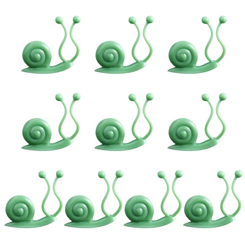 

10 шт. зажимы для крепления растений на стене, ротанговая лоза, фиксированный самоклеящийся крючок, невидимый зажим для крепления сада, липкий на стену 1 зелёный