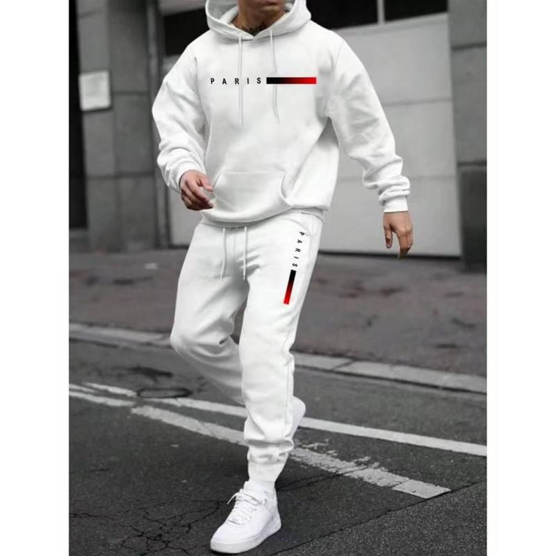 Completo felpa con cappuccio oversize da uomo Manica lunga Top Pantaloni Tuta casual invernale