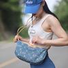 New Lee Fabric Crescent Bag, Shoulder Bag, Crossbody Bag Medium Women's Denim Blue LE240036M-503