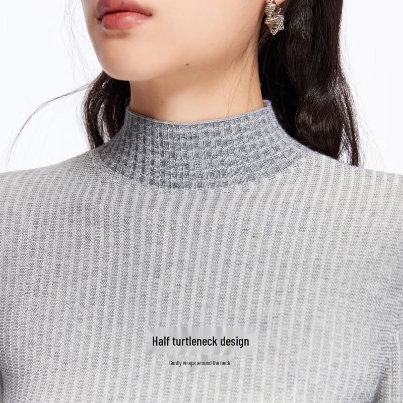 VEROMODA Women's 2025 A/W Slim-Fit Wool Blend High-Neck Knit Sweater