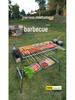 Grand barbecue portable pliable au charbon de bois en acier inoxydable pour une utilisation extérieure et domestique