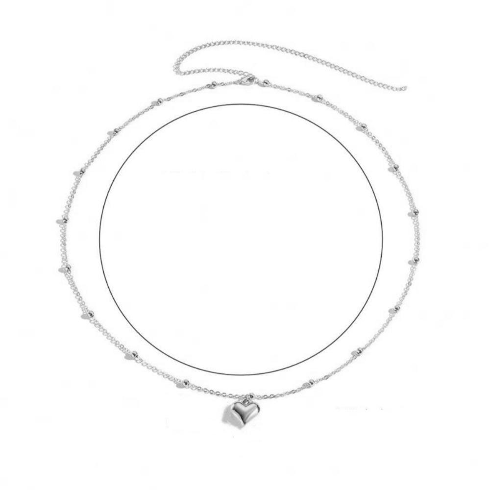 New Bohemian Style Waist Chain Heart Beads Hollow Out Body Chain Beach