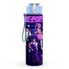 1PC Dark Neon Kpop Girl Live Stage Scene 750ml Color Plastic Water Bottle Leakproof Flip Straw Lid For Sports Office Home Use