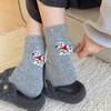 Female Autumn Winter Thickened Warm Cute Cartoon Sled Dog Wool Drum Pile Socks