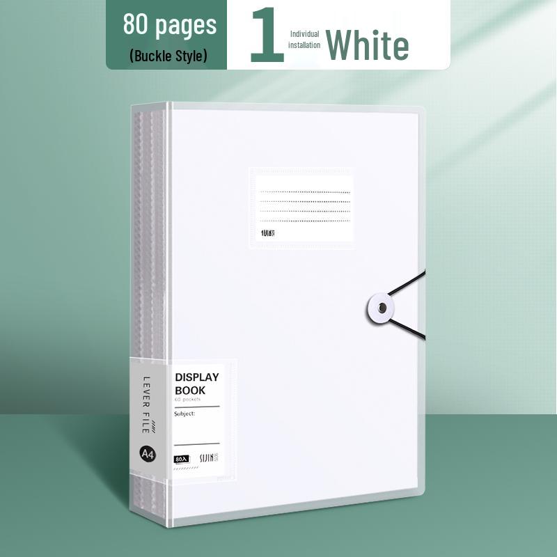 Transparent A4 Document Binder with Multi-Layer Insert Pages for Loose-Leaf Organization