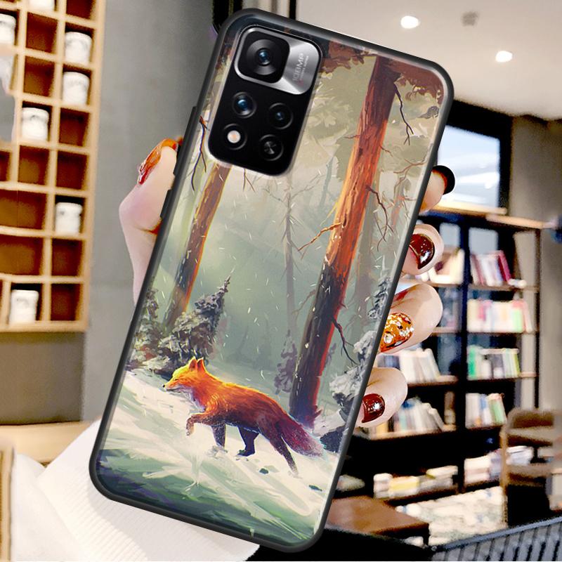 Cute Animal Fox Case For Xiaomi Redmi Note 12 11 10 9 8 Pro Note 12S 11S 10S 9S Cover For Redmi 9 10 12 C